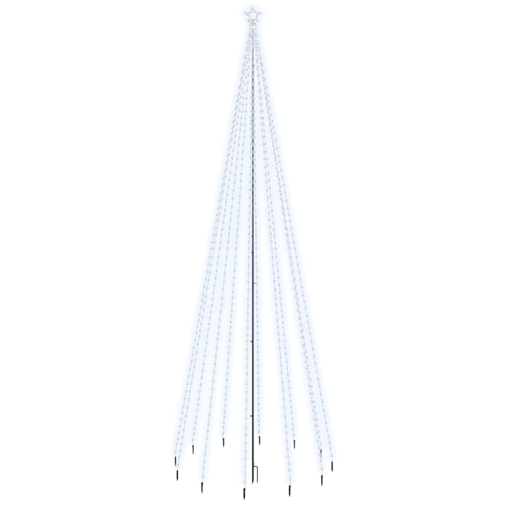 Albero di Natale con Puntale Bianco Freddo 732 LED 500 cm - homemem39