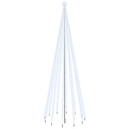 Albero di Natale con Puntale Bianco Freddo 732 LED 500 cm - homemem39