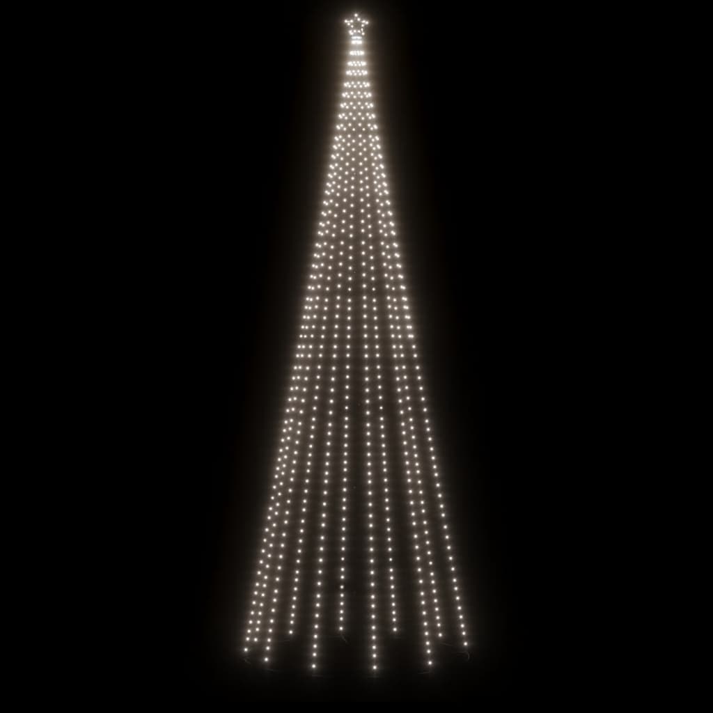 Albero di Natale con Puntale Bianco Freddo 732 LED 500 cm - homemem39