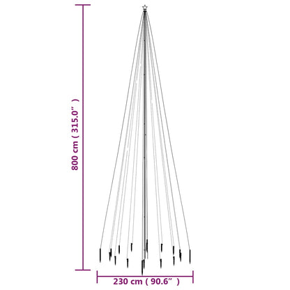 Albero di Natale con Puntale Bianco Caldo 1134 LED 800 cm - homemem39