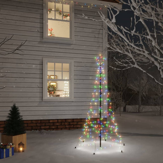 Albero di Natale con Puntale Colorato 200 LED 180 cm - homemem39
