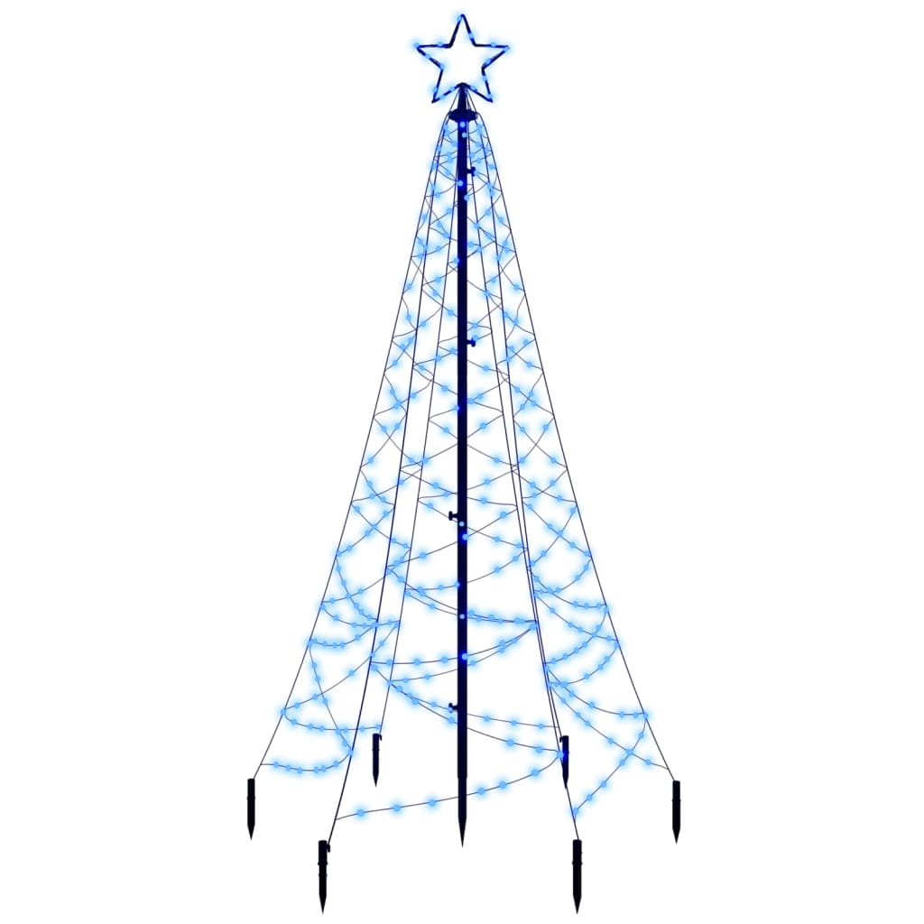 Albero di Natale con Puntale Blu 200 LED 180 cm - homemem39