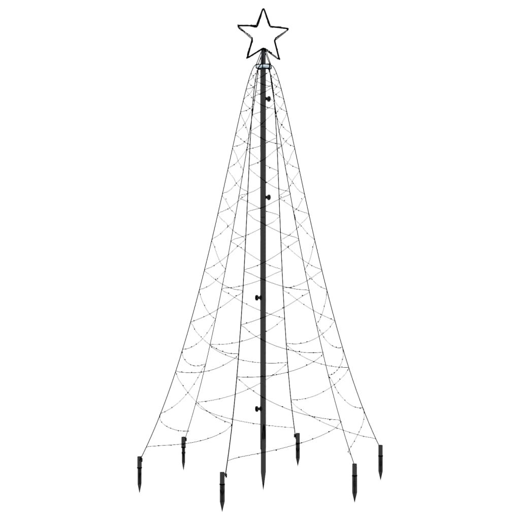 Albero di Natale con Puntale Blu 200 LED 180 cm - homemem39