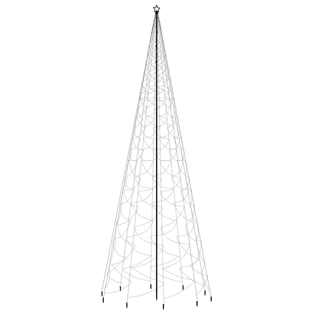 Albero di Natale con Puntale Bianco Caldo 3000 LED 800 cm - homemem39