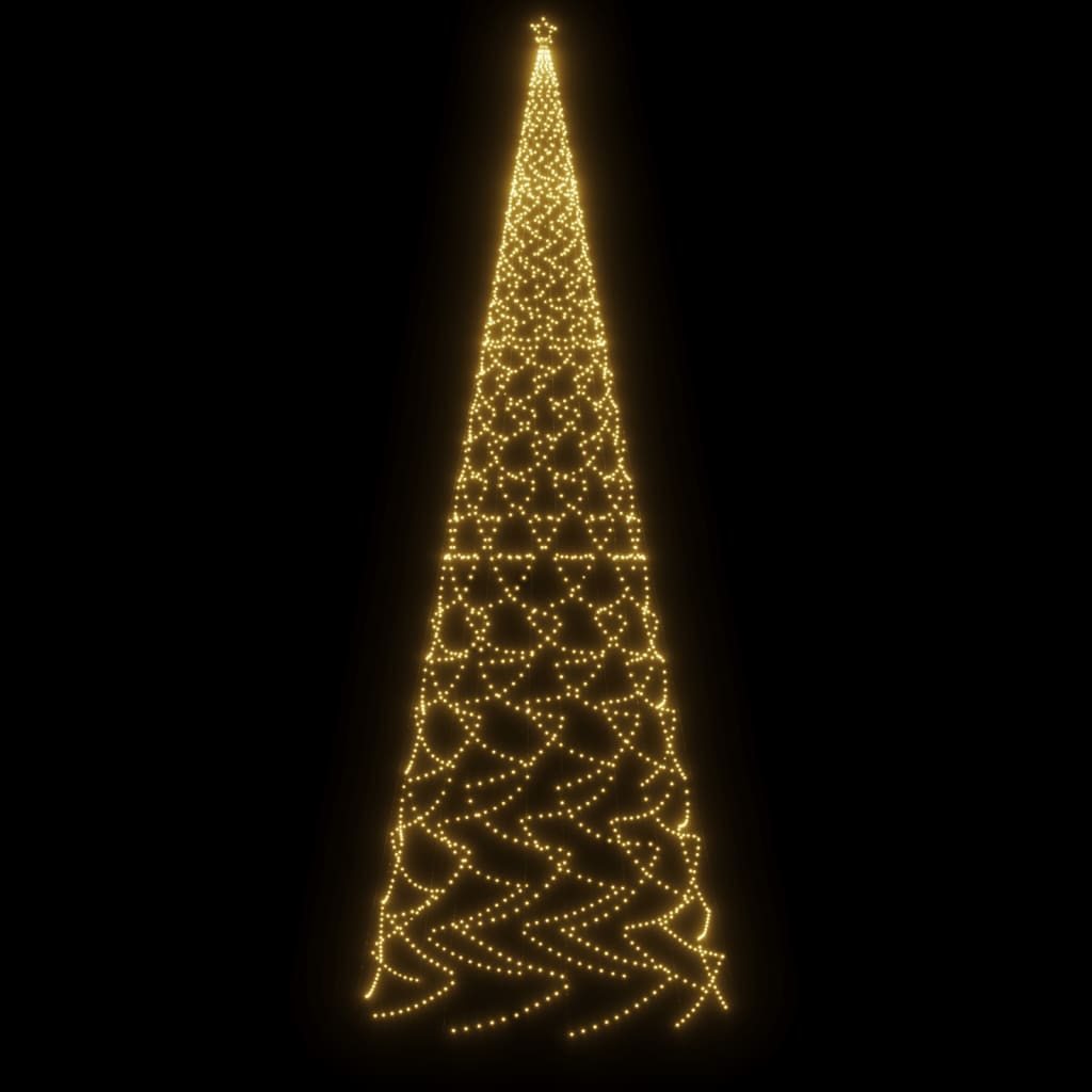 Albero di Natale con Puntale Bianco Caldo 3000 LED 800 cm - homemem39