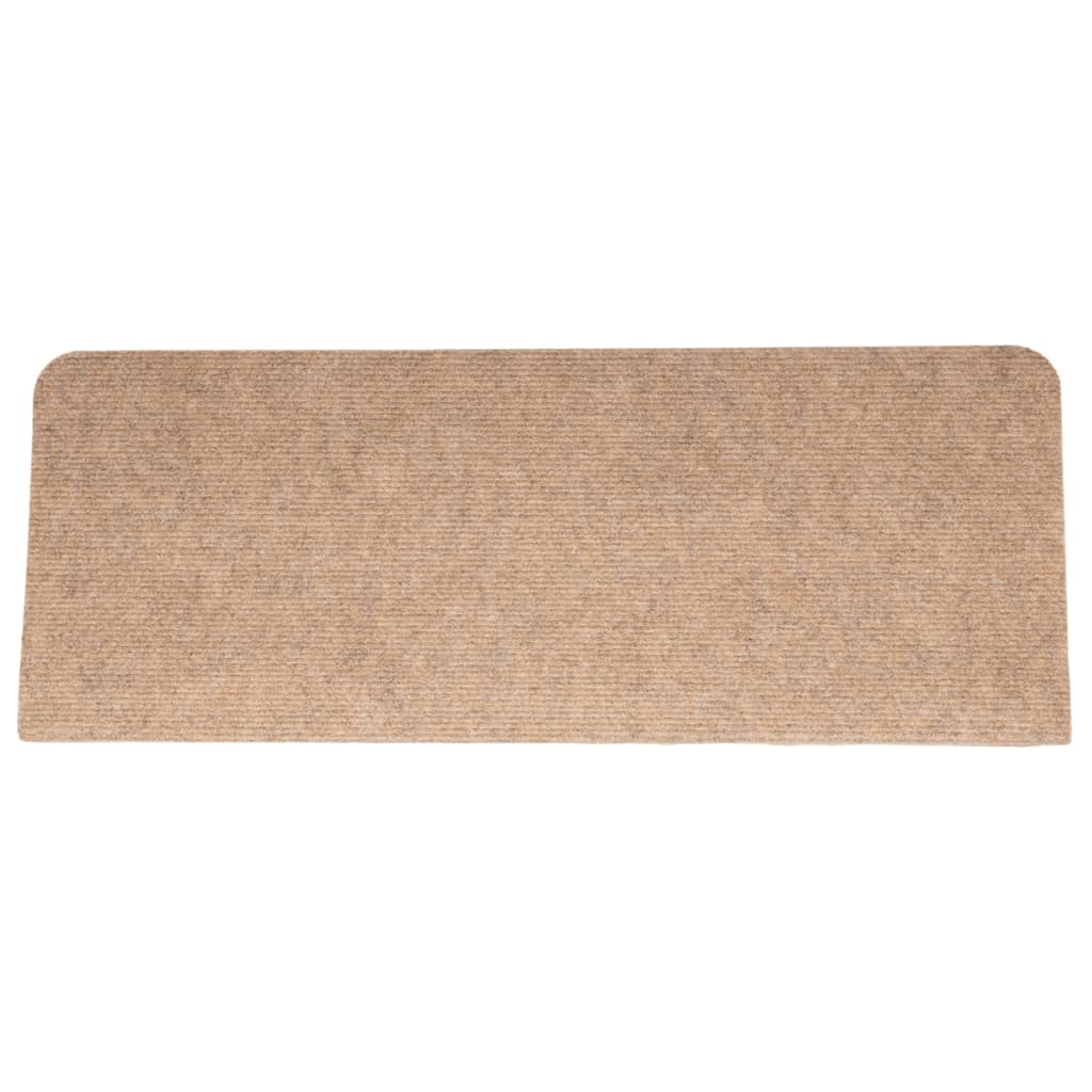 Tappetini Autoadesivi per Scale 15 pz 65x24,5x3,5 cm Beige - homemem39