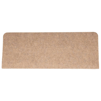 Tappetini Autoadesivi per Scale 15 pz 65x24,5x3,5 cm Beige - homemem39