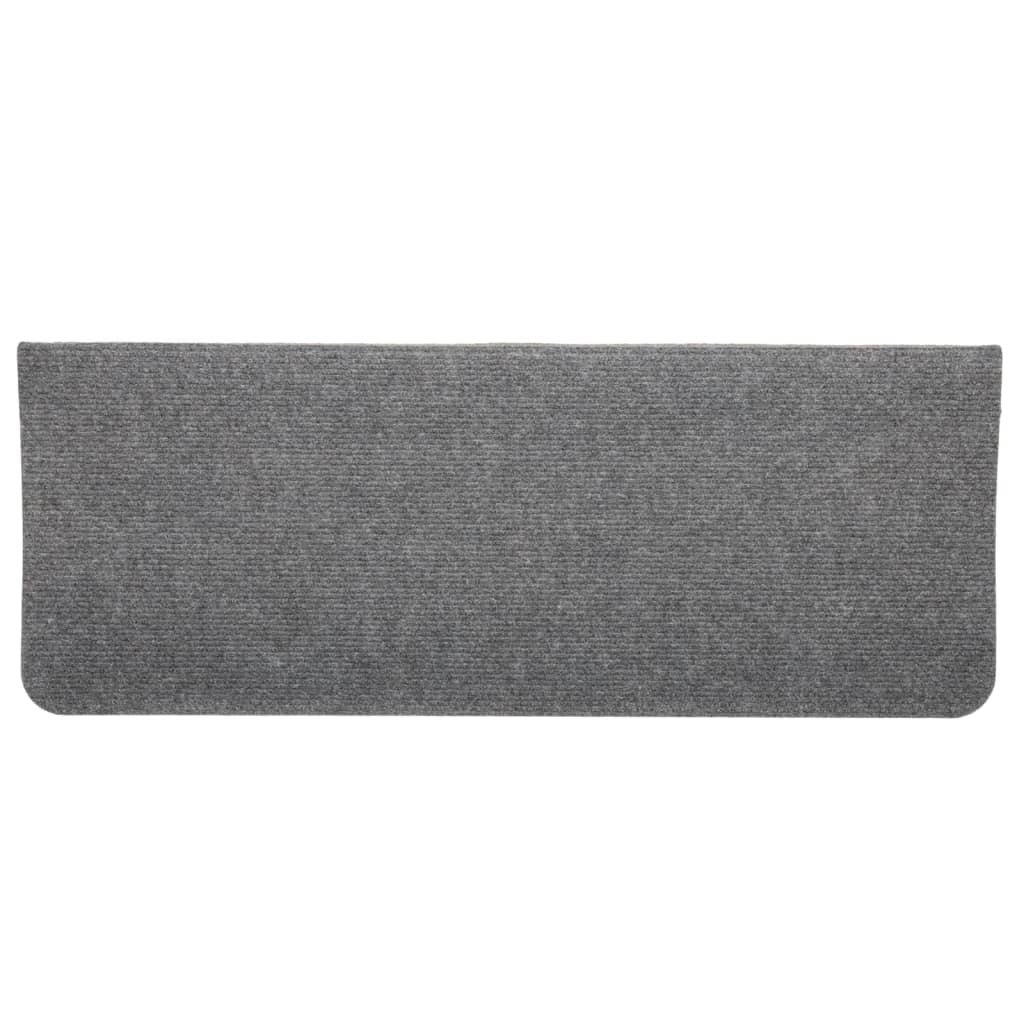 Tappetini Autoadesivi per Scale 15 pz 65x24,5x3,5 cm Grigio - homemem39