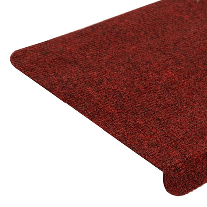 Tappetini Autoadesivi per Scale 15 pz 65x24,5x3,5 cm Rosso - homemem39