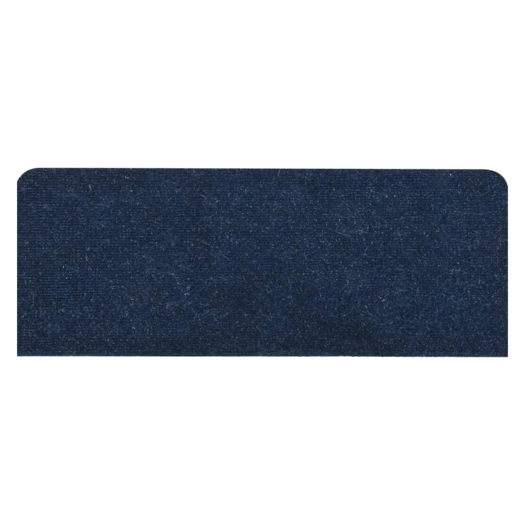 Tappetini Autoadesivi per Scale 15 pz 65x24,5x3,5 cm Blu - homemem39