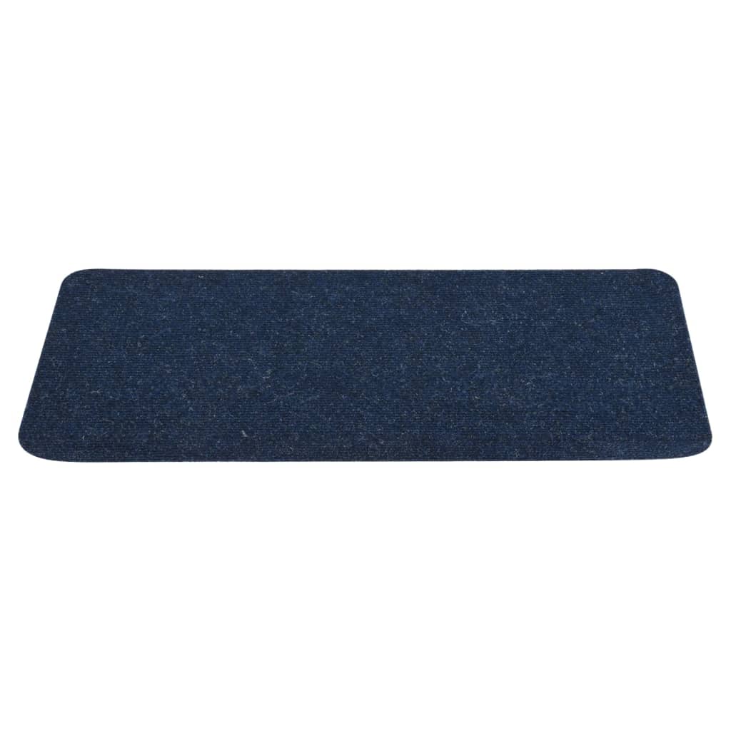 Tappetini Autoadesivi per Scale 15 pz 65x24,5x3,5 cm Blu - homemem39