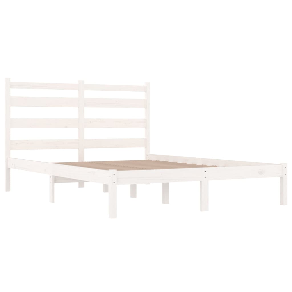 Giroletto Bianco Legno Massello di Pino 120x190cm Small Double - homemem39