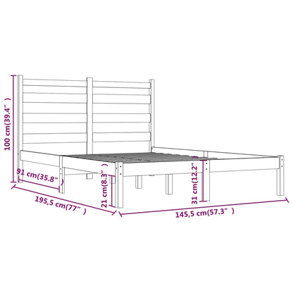 Giroletto in Legno Massello di Pino 140x190 cm - homemem39