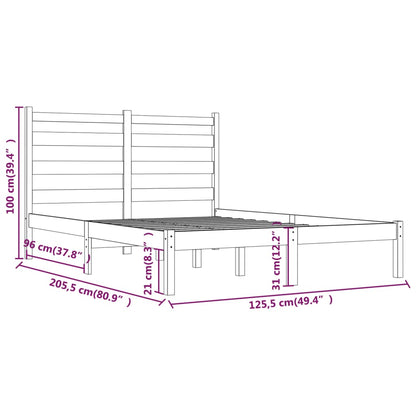 Giroletto Bianco in Legno Massello di Pino 120x200 cm - homemem39