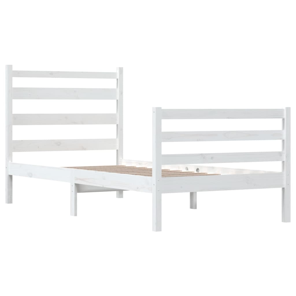 Giroletto in Legno Massello di Pino 100x200 cm Bianco - homemem39