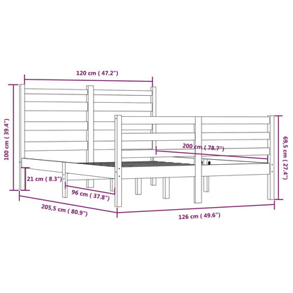 Giroletto in Legno Massello di Pino 120x200 cm - homemem39