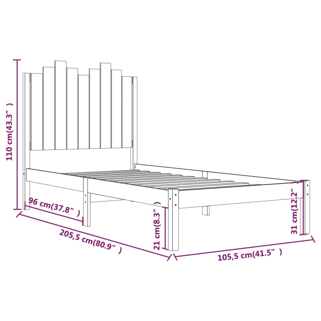 Giroletto Miele in Legno Massello di Pino 100x200 cm - homemem39