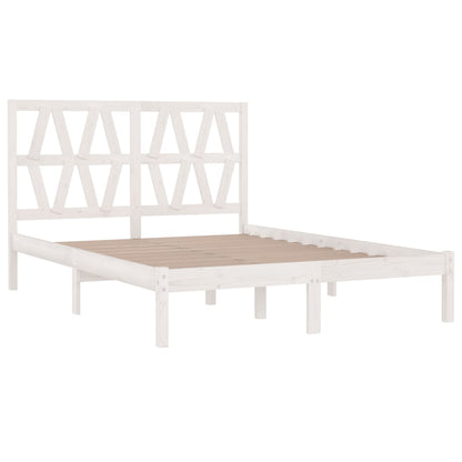 Giroletto Bianco Legno Massello di Pino 120x190cm Small Double - homemem39