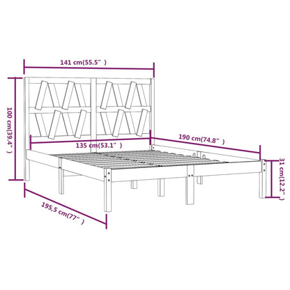 Giroletto in Legno Massello 135x190 cm Small Double - homemem39