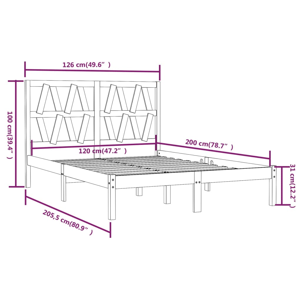 Giroletto Miele in Legno Massello di Pino 120x200 cm - homemem39