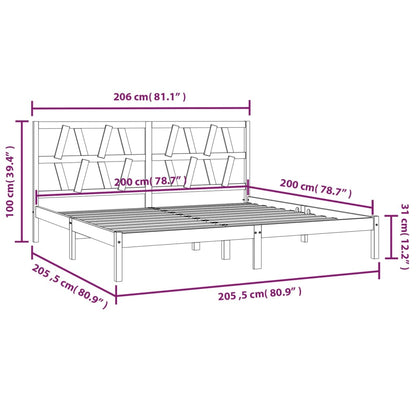 Giroletto in Legno Massello di Pino 200x200 cm - homemem39