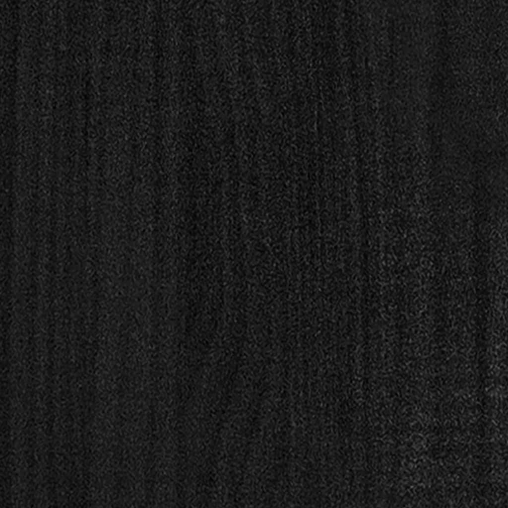 Giroletto Nero in Legno Massello di Pino 120x200 cm - homemem39