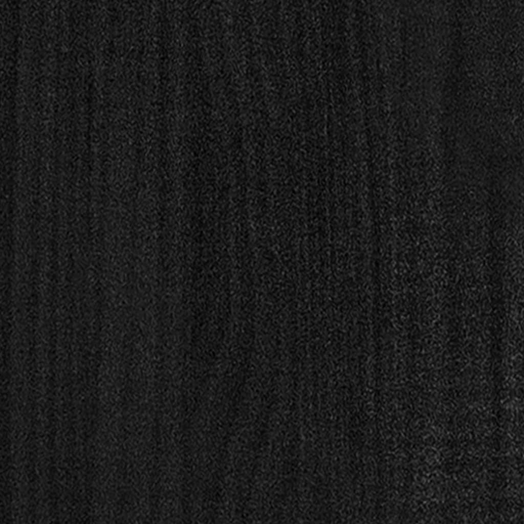 Giroletto in Legno Massello Nero 75x190 cm Small Single - homemem39