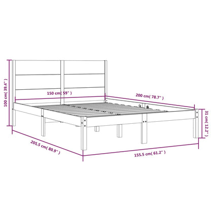 Giroletto in Legno Massello 150x200 cm King Size - homemem39