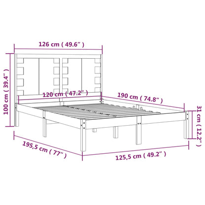 Giroletto Bianco in Legno Massello 120x190 cm Small Double - homemem39