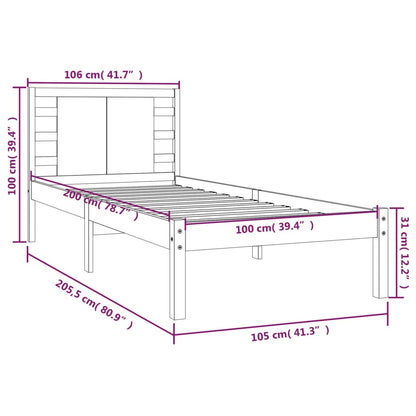 Giroletto Miele in Legno Massello di Pino 100x200 cm - homemem39