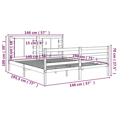 Giroletto Bianco in Legno Massello di Pino 140x190 cm - homemem39