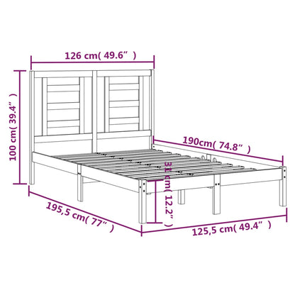 Giroletto in Legno Massello 120x190 cm Small Double - homemem39