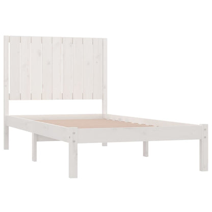 Giroletto Bianco in Legno Massello di Pino 90x200 cm - homemem39