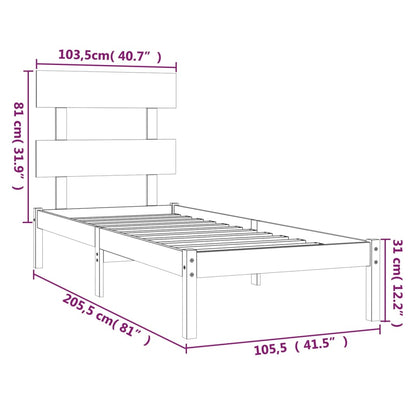 Giroletto Bianco in Legno Massello 100x200 cm - homemem39