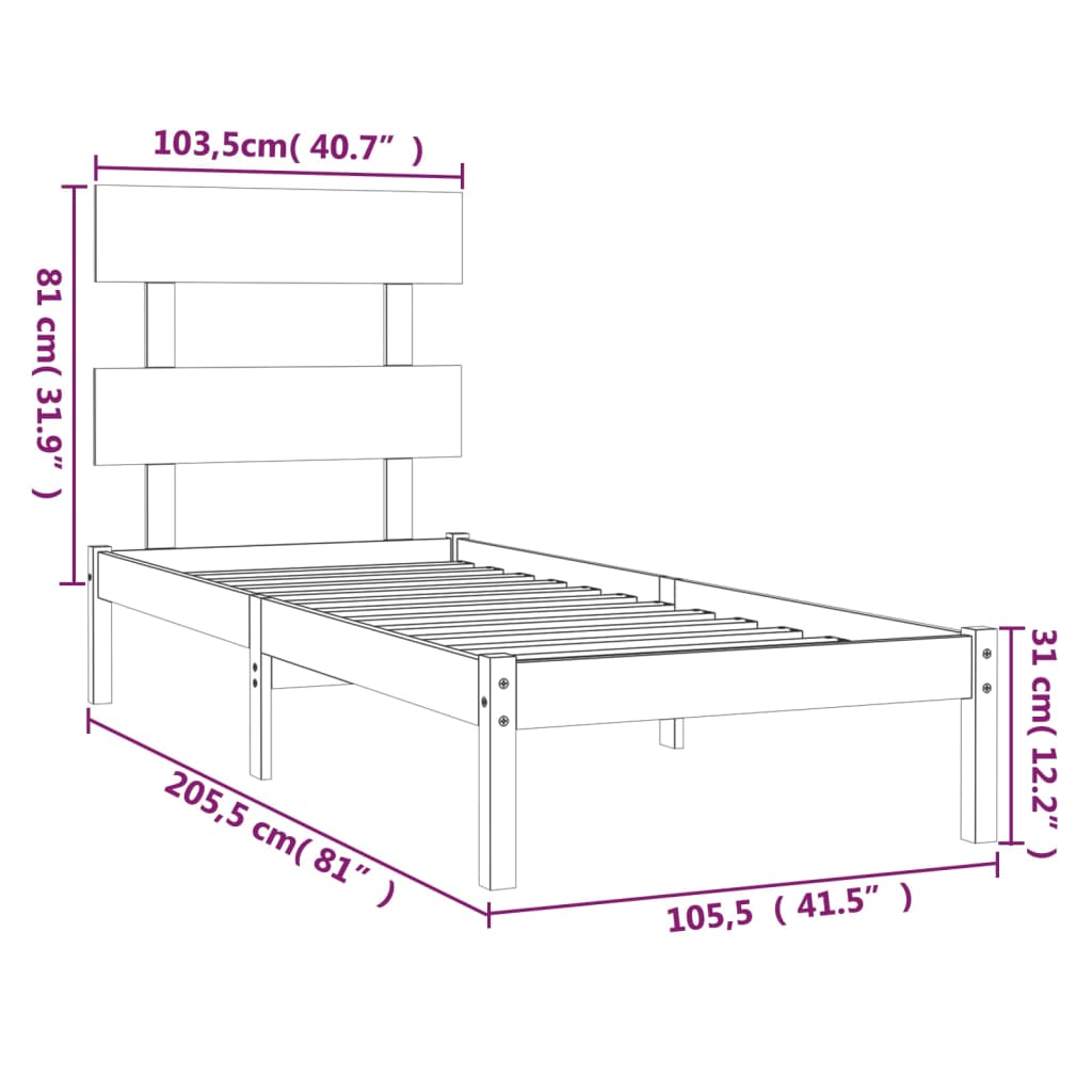 Giroletto Miele in Legno Massello 100x200 cm - homemem39