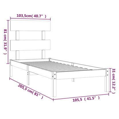 Giroletto Nero in Legno Massello 100x200 cm - homemem39