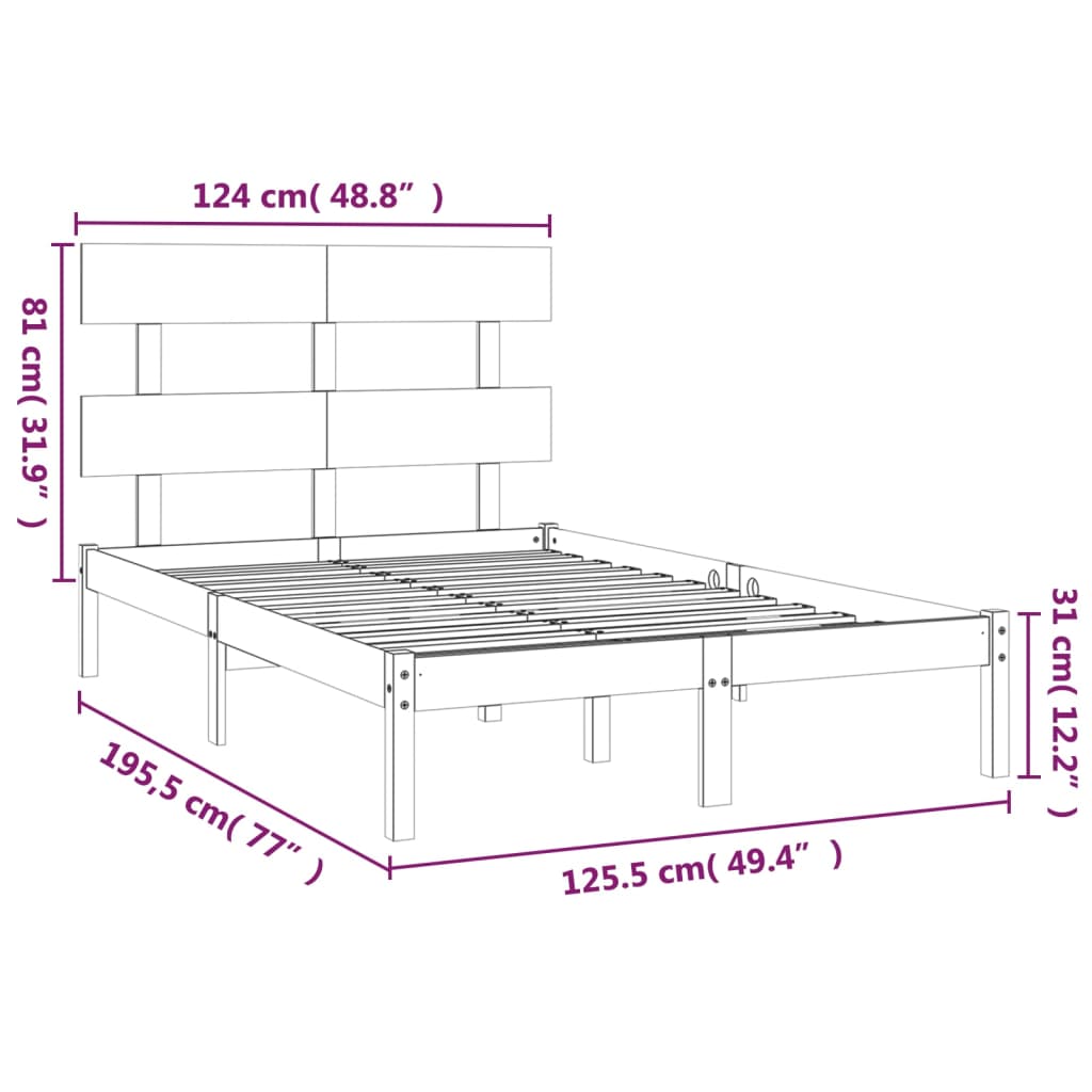 Giroletto Nero in Legno Massello 120x200 cm - homemem39