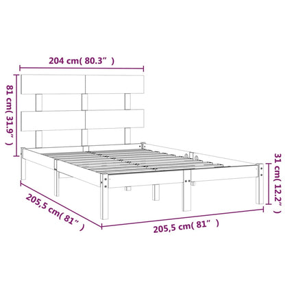 Giroletto Grigio in Legno Massello 200x200 cm - homemem39