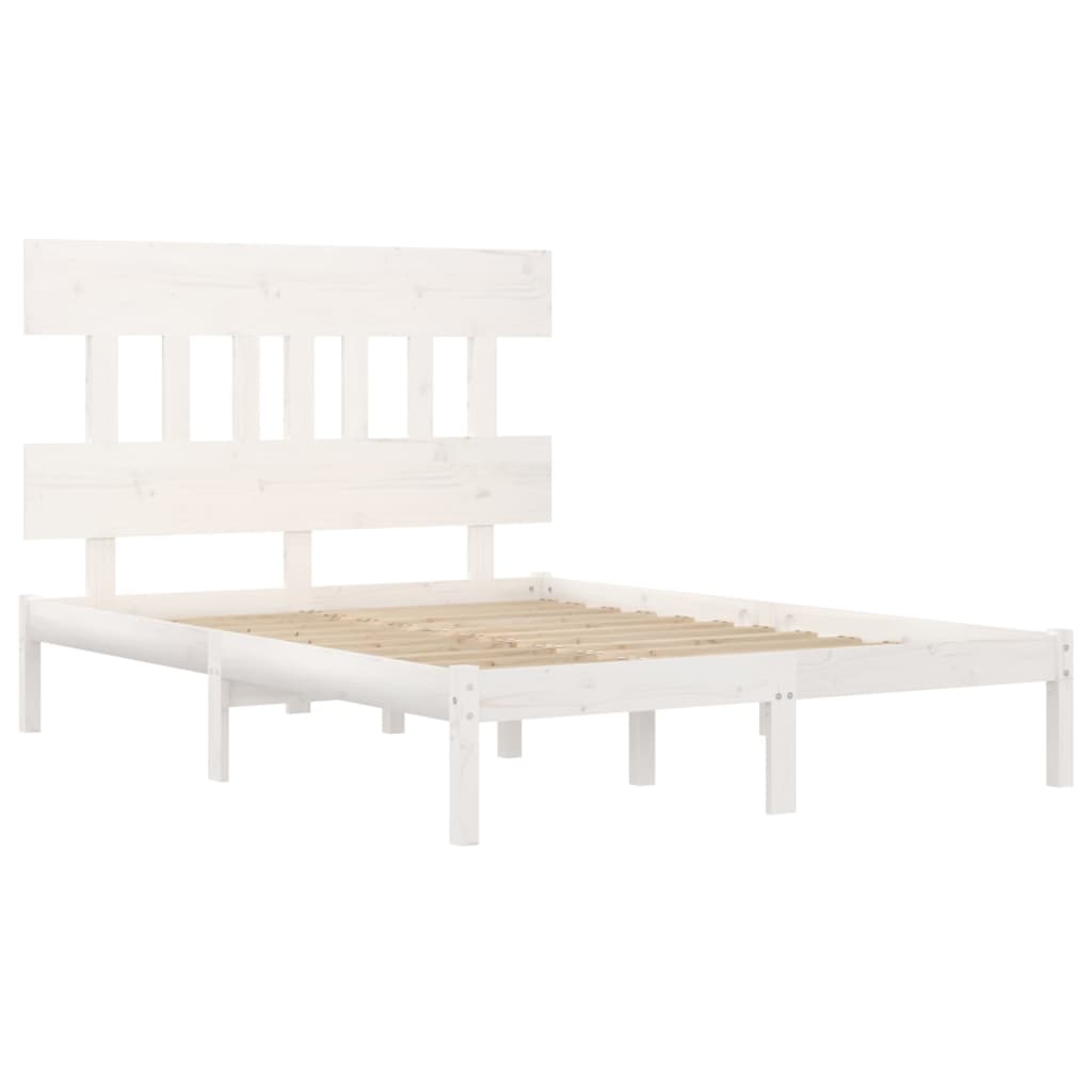 Giroletto Bianco in Legno Massello 120x190 cm Small Double - homemem39