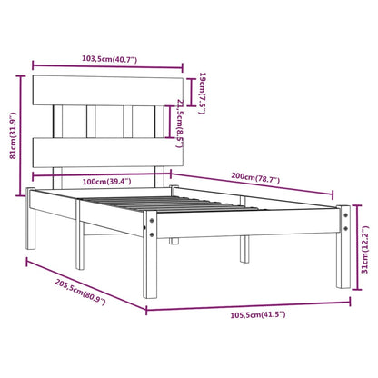 Giroletto in Legno Massello 100x200 cm - homemem39