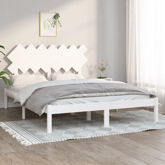 Giroletto Bianco 140x190 cm 4FT6 Double in Legno Massello - homemem39