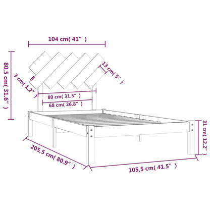 Giroletto 100x200 cm in Legno Massello - homemem39