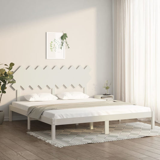 Giroletto Bianco 180x200 cm 6FT Super King in Legno Massello - homemem39