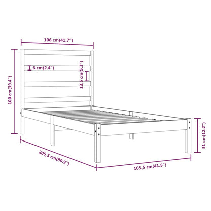 Giroletto in Legno Massello di Pino 100x200 cm - homemem39