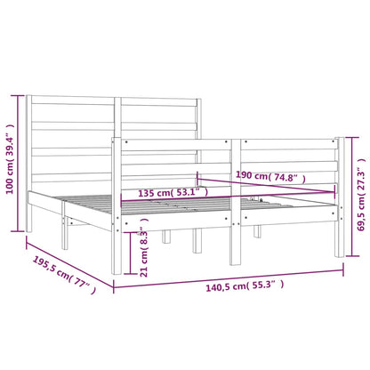 Giroletto in Legno Massello 135x190 cm Small Double - homemem39