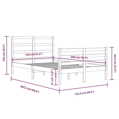 Giroletto in Legno Massello di Pino 120x200 cm - homemem39