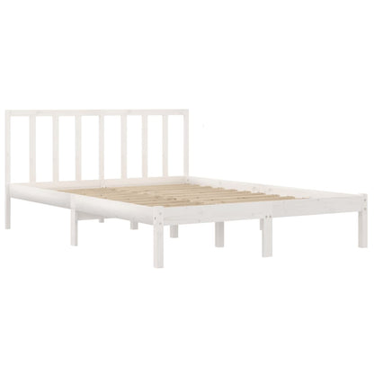 Giroletto Bianco in Legno Massello di Pino 140x190 cm - homemem39