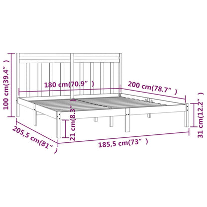 Giroletto in Legno Massello 180x200 cm Super King - homemem39