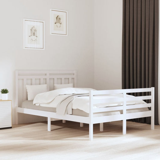 Giroletto Bianco in Legno Massello 120x190 cm Small Double - homemem39