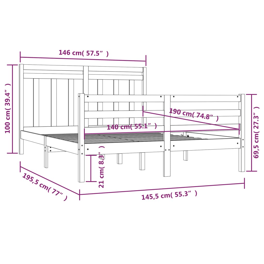 Giroletto in Legno Massello 140x190 cm - homemem39